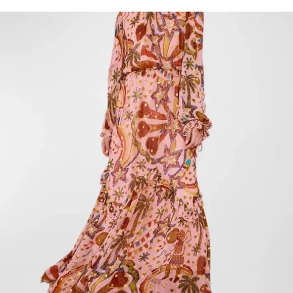 Farm Rio NWT Folk Pink Party
Maxi Dress Size M LOWEST $ on Posh - Picture 7 of 9